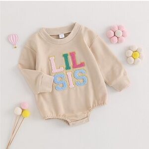 Lil Sis Bubble Romper Baby 3-6 Months